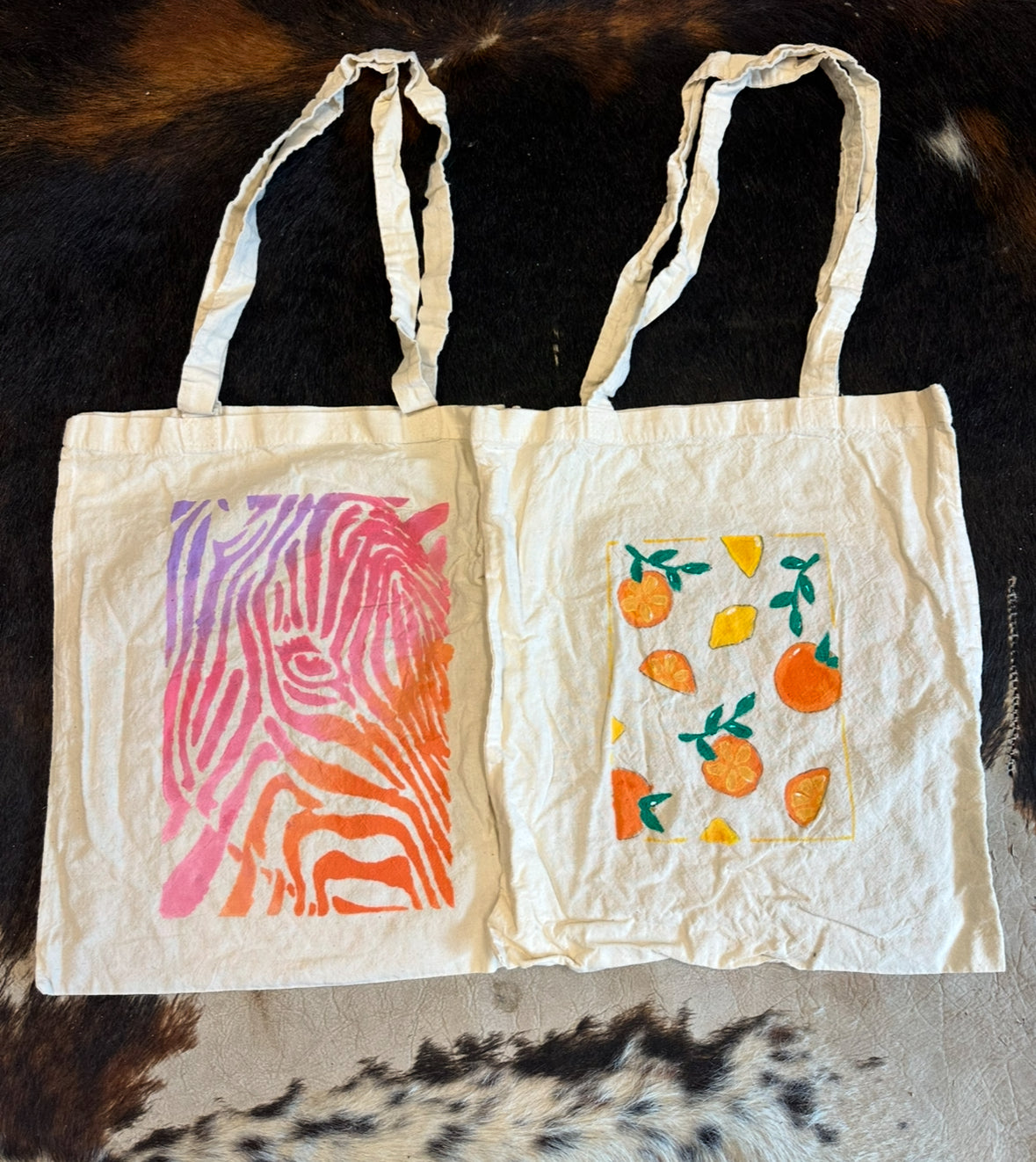 Workshop tas schilderen + hapje en een drankje
