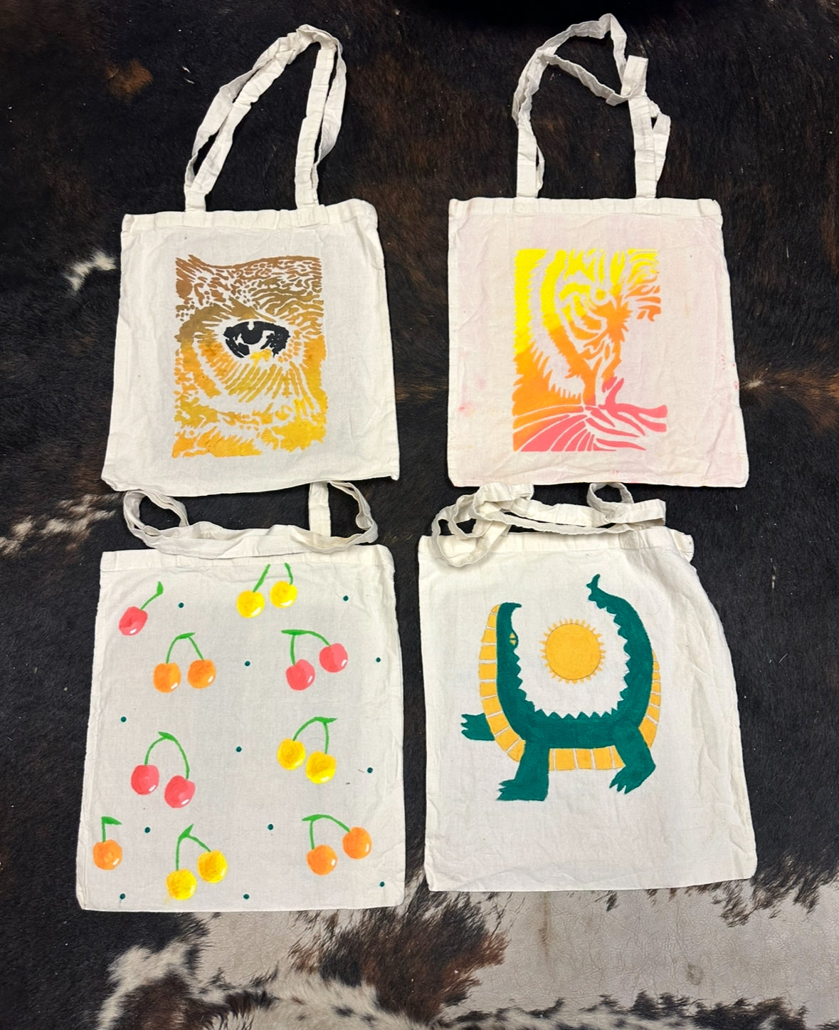 Workshop tas schilderen + hapje en een drankje