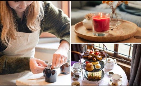 Workshop kaarsen maken (1 uur) + high tea of borrelplank hapjes