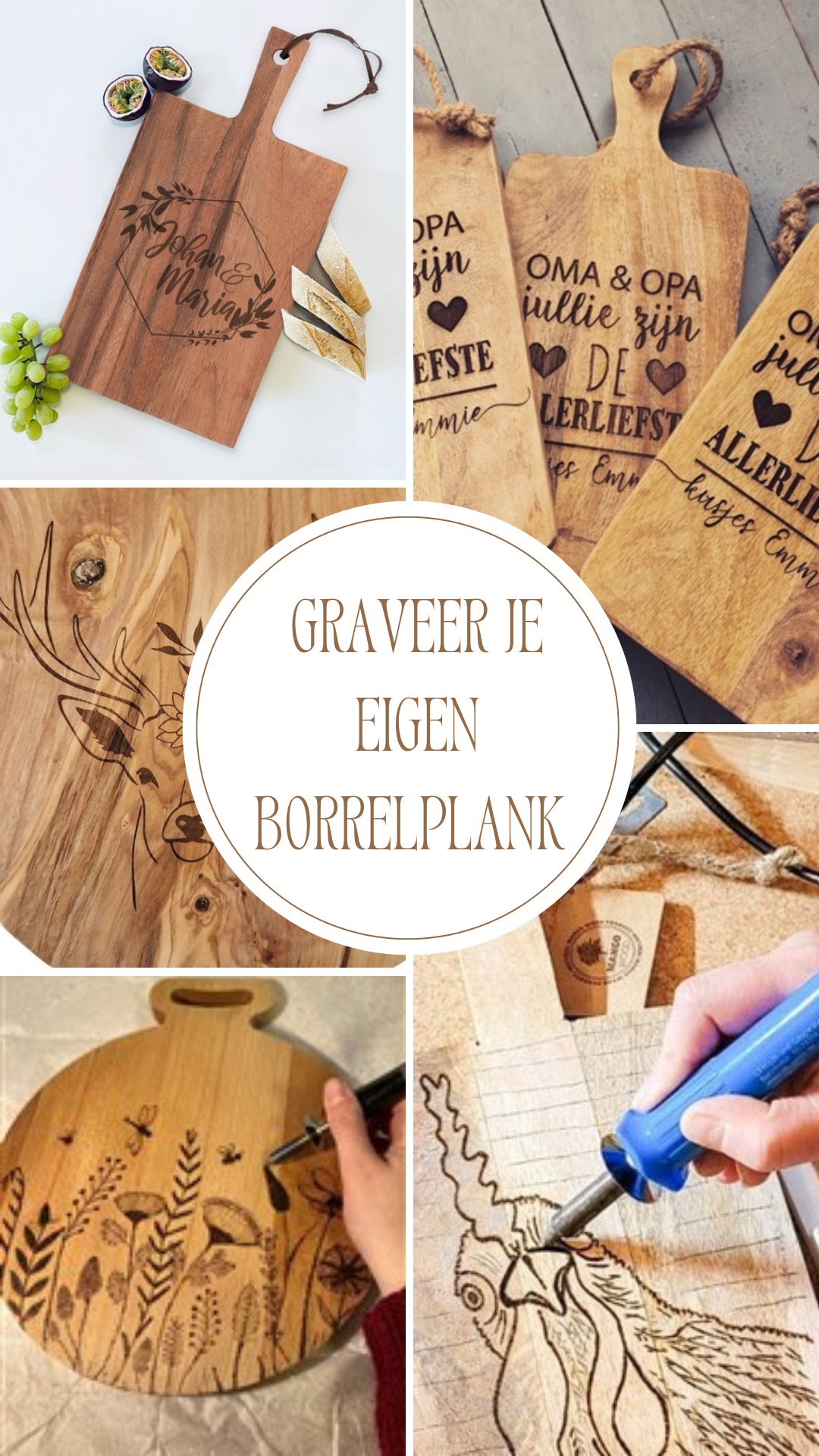 Graveer je eigen borrelplank / snijplank