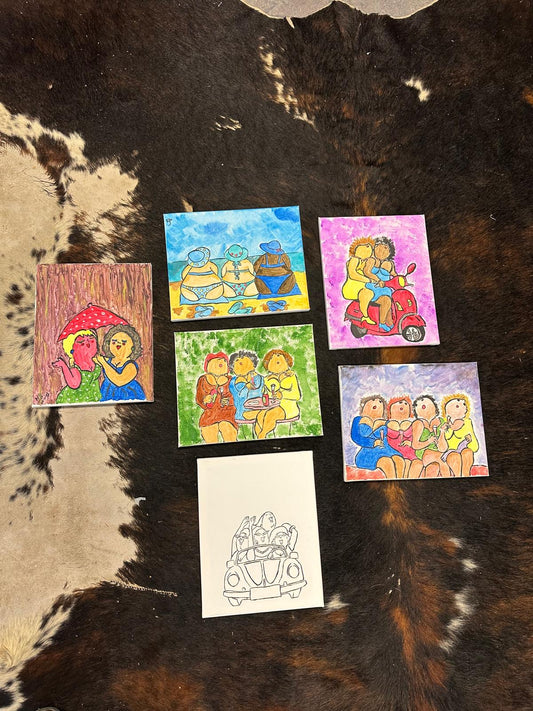 Dikke dames schilderen