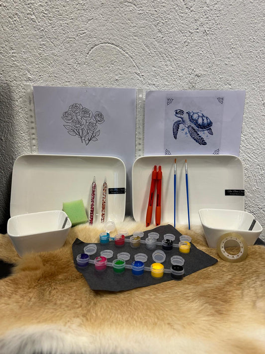 DIY - Porselein schilder workshop thuis - 2 personen (20-delig)