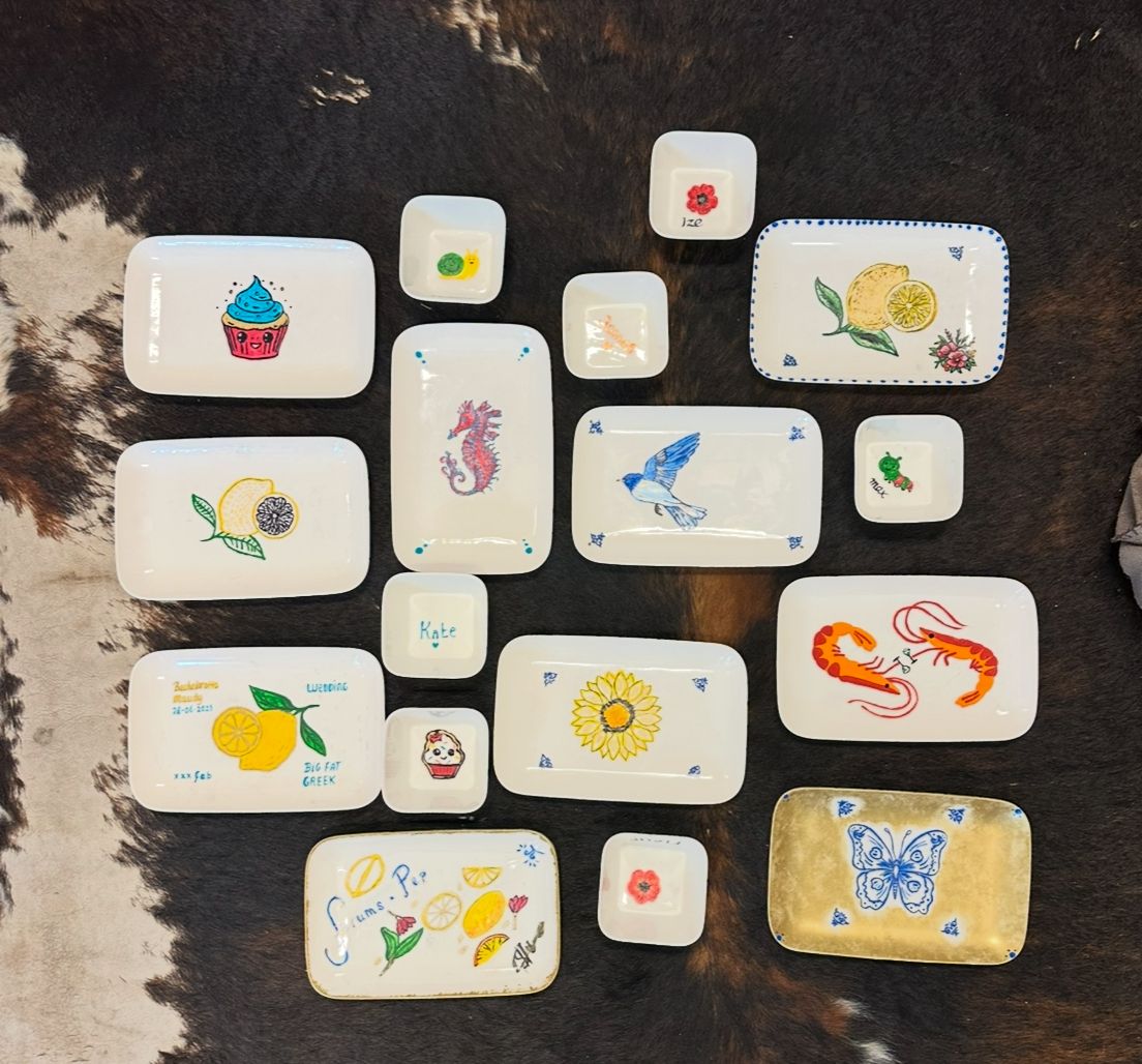 Kinderfeestje workshop porselein schilderen