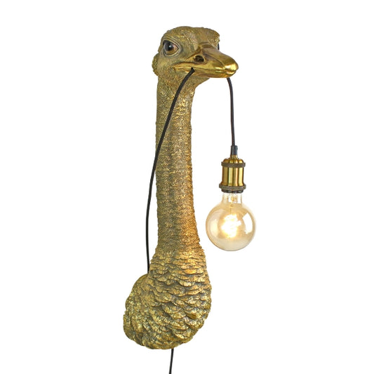 Struisvogel wand lamp