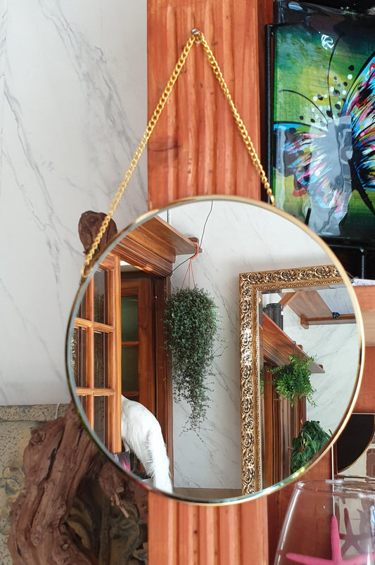 Gouden ronden spiegel