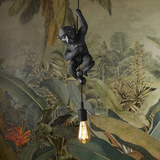 Aap lamp hangend zwart