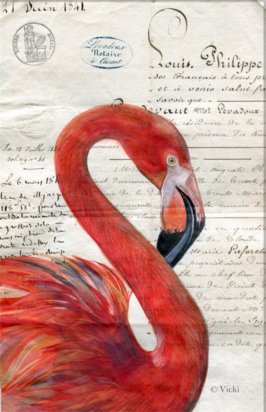 Dubbele kaart - Flamingo