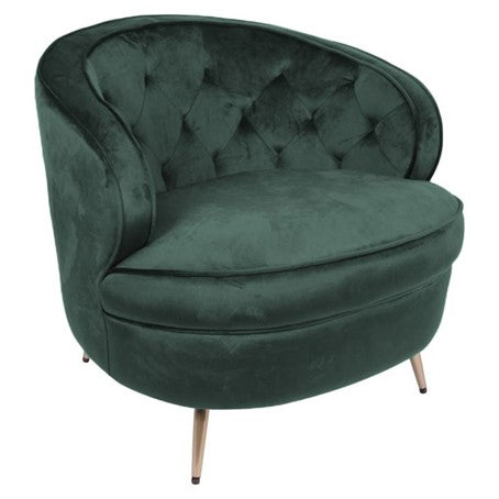 Fauteuil velvet groen