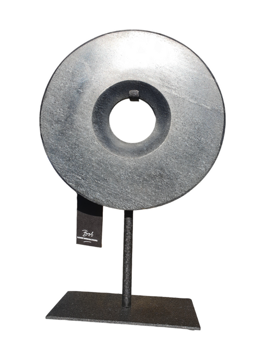 Bi-schijf in zwart marmer