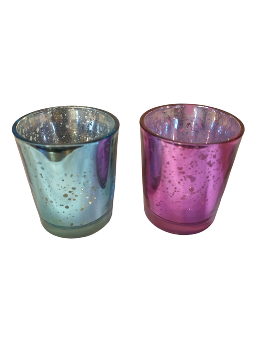 Theelichthouder hoog roze