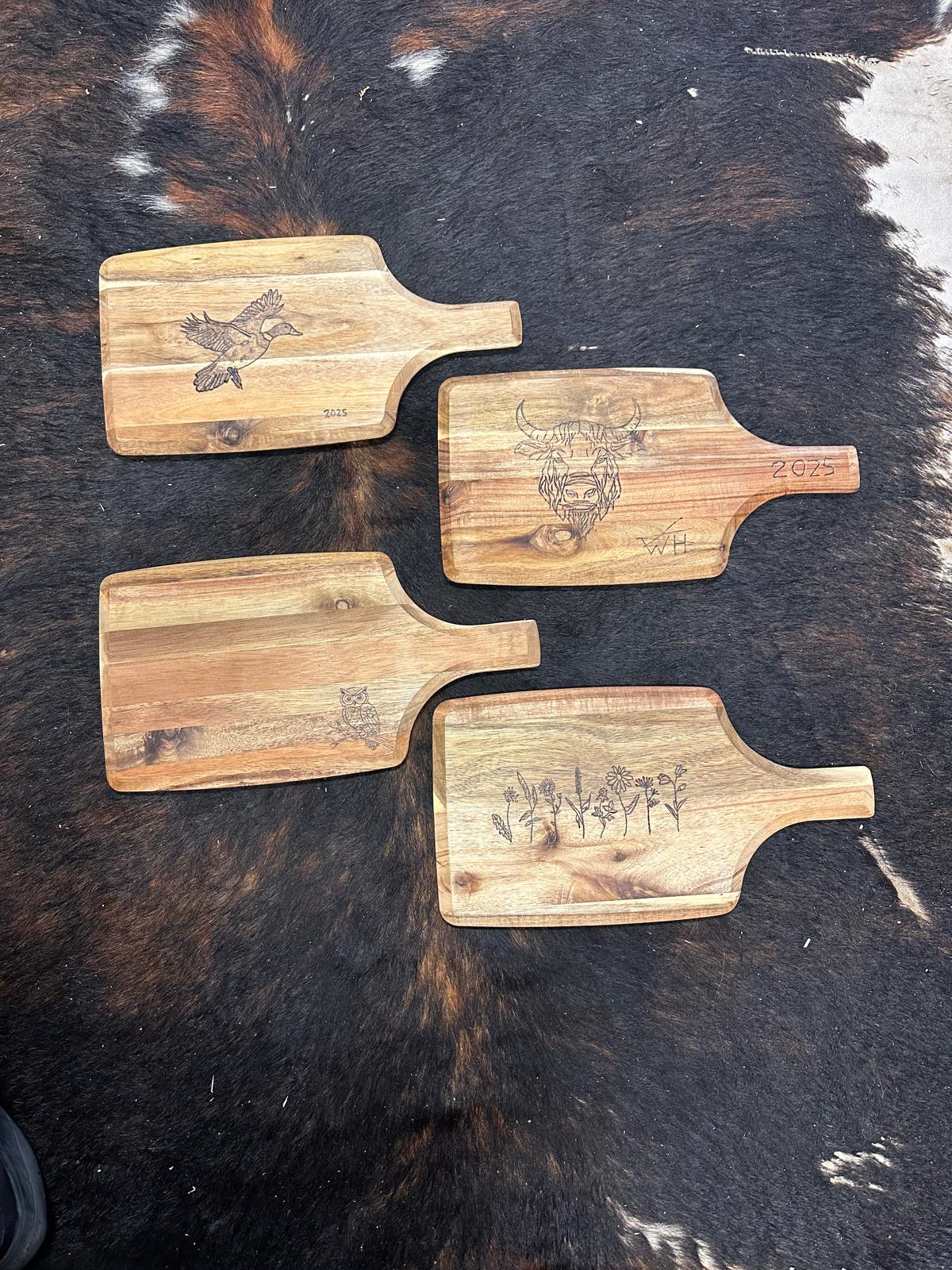 Graveer je eigen borrelplank / snijplank