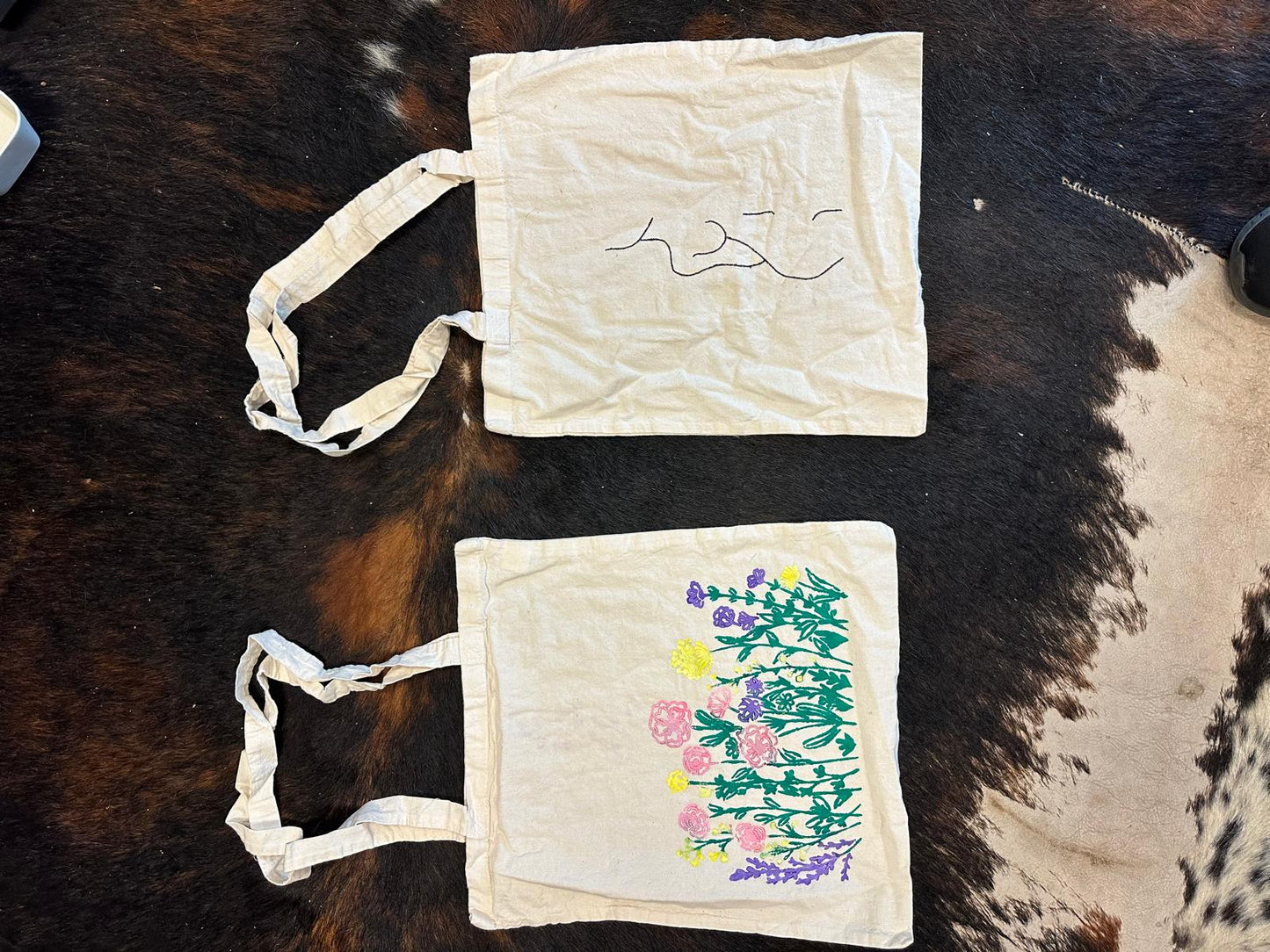 Workshop tas schilderen + hapje en een drankje