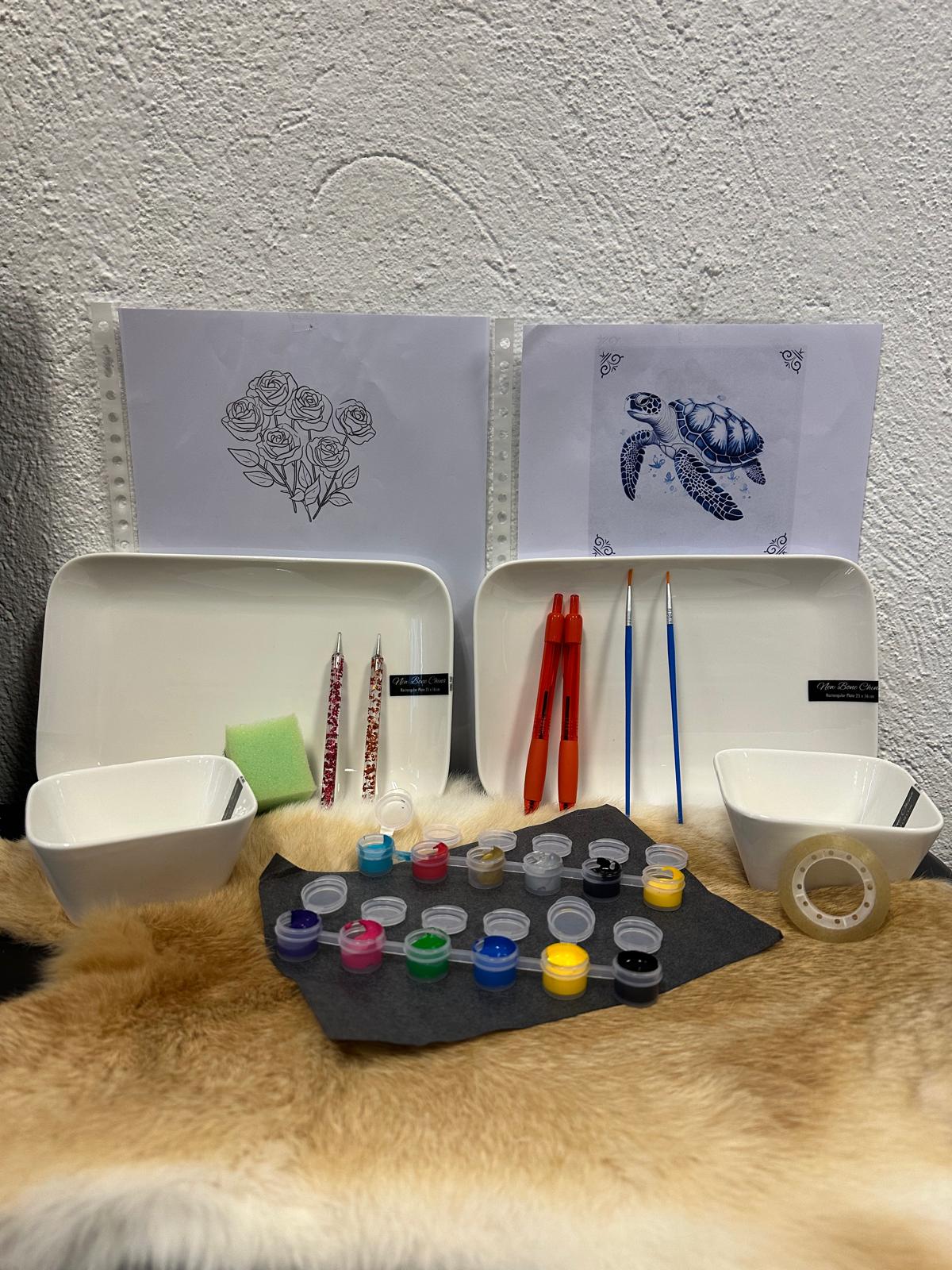 DIY - Porselein schilder workshop thuis - 2 personen (20-delig)