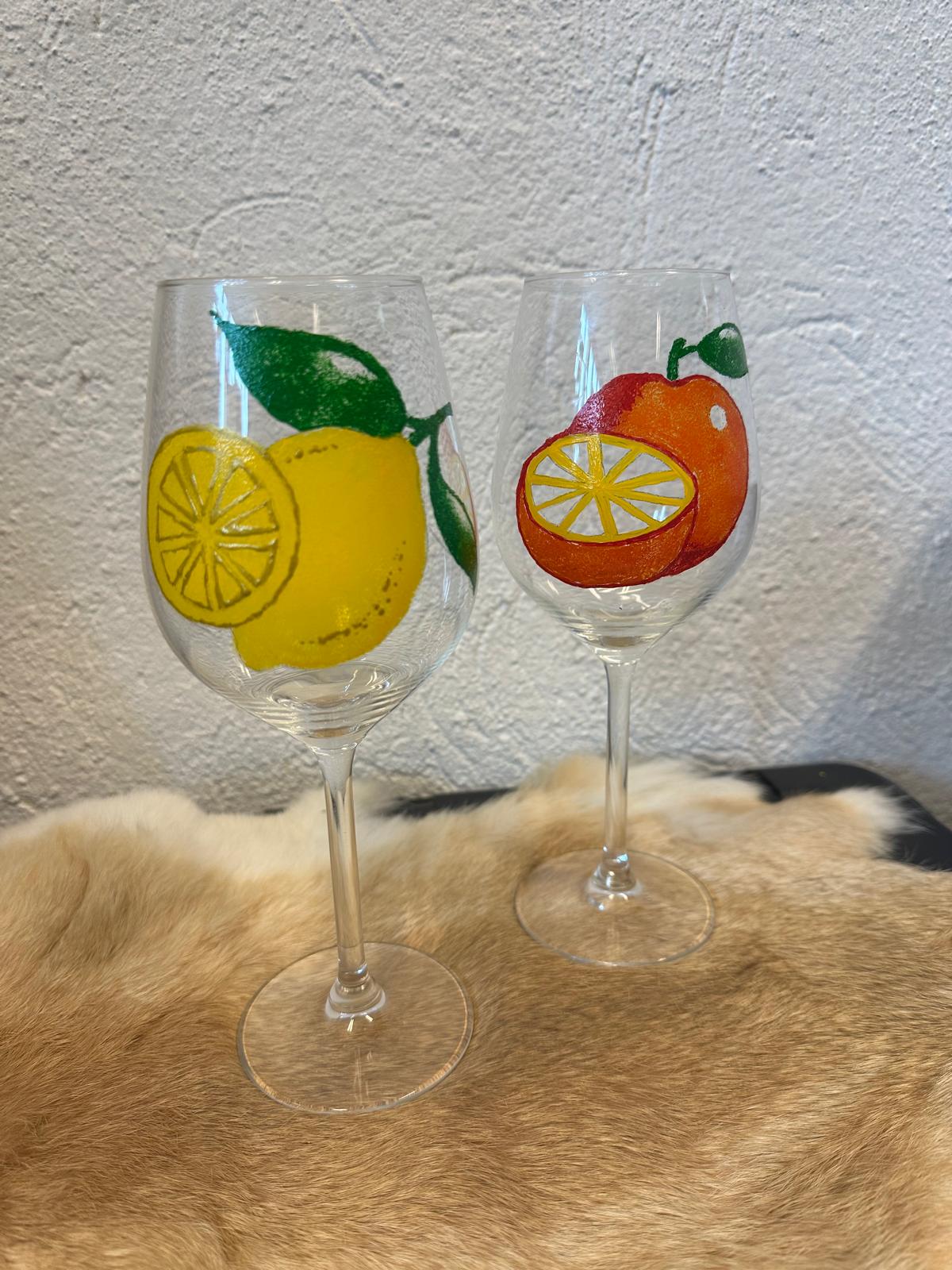 DIY - Wijnglazen schilder workshop thuis - 2 personen (20-delig)