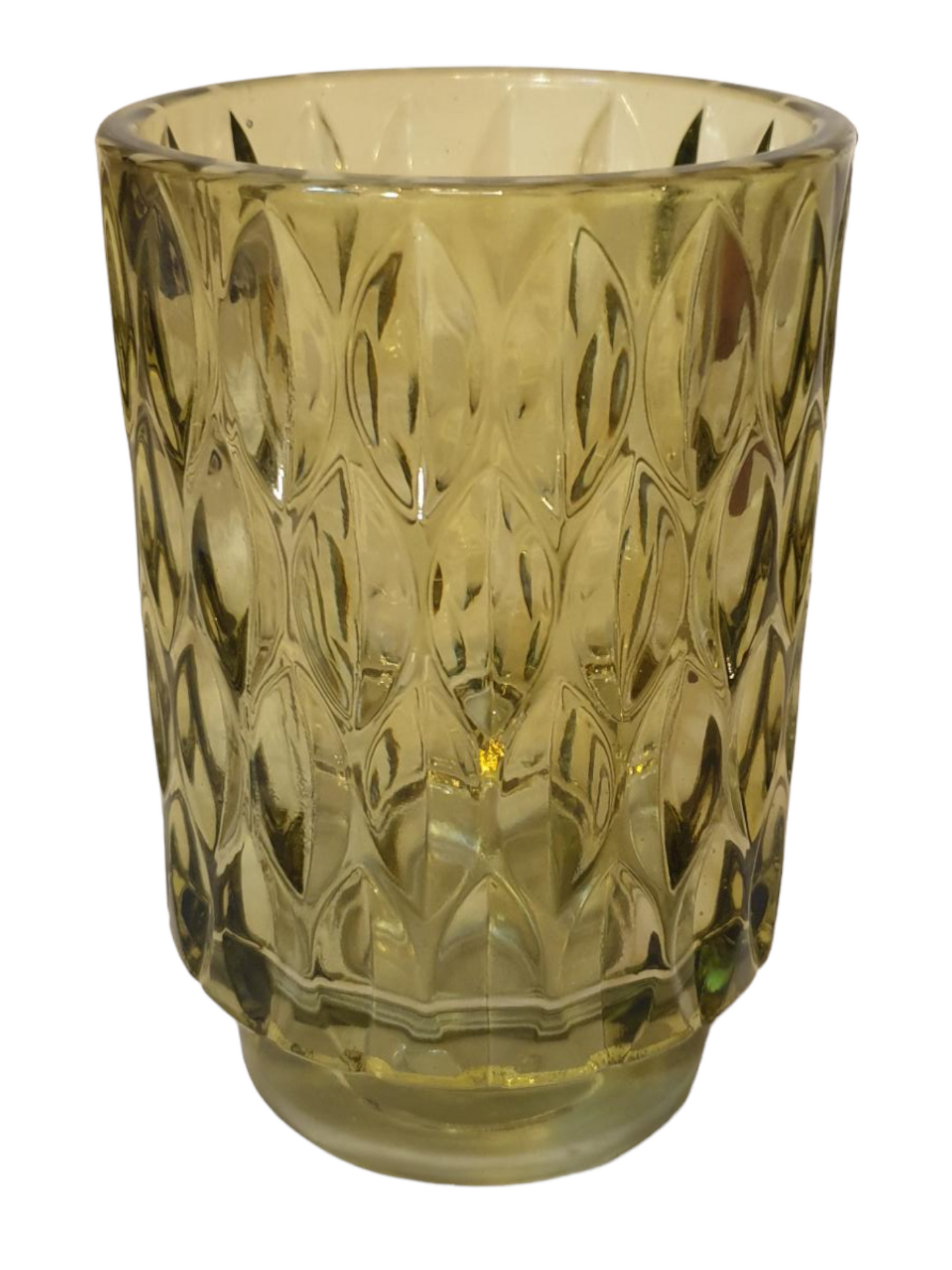 Theelichthouder olijfgroen - grace glass