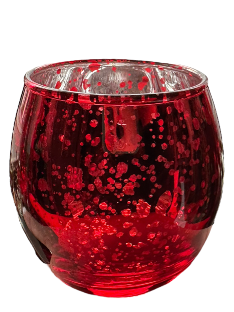Theelichthouder bol rood