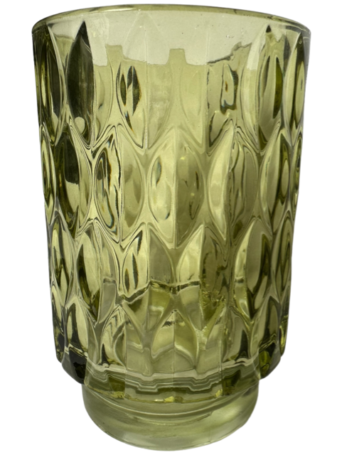 Theelichthouder olijfgroen - grace glass